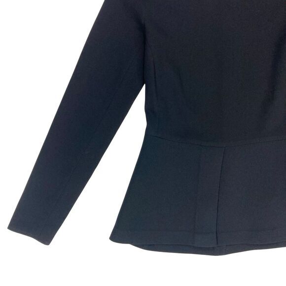 Zara Top Womens Sz XS Black Ponte Peplum Modest Classic Casual Preppy Blouse New - Picture 5 of 16